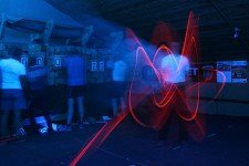 метание ножей, ,30.06.2016 was the first neon knife-throwing tournament. The event took place in complete darkness, but the blades are illuminated by LEDs, the target illuminated with ultraviolet light. 