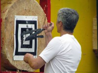 метание ножей, ,Август 2012 года, дом отдыха Космодром, Московская область под Пушкино 