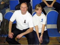 метание ножей, Элигиюс Ягелавичус и Таня Трубина,15-17 ноября 2013 года в городе Пушкино Московской области проходил Чемпионат Мира по спортивному метанию ножа федерации Unifight.