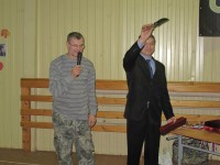 метание ножей, ,6-7 декабря 2014 года под Рязанью прошел Чемпионат Мира по Универсальному бою в дисциплине Спортивное метание ножа. Несмотря на небольшой круг участников соревнования получились очень упорными.  