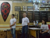 метание ножей, ,13  открытый Чемпионат и Первенство Самарской Государственной областной академии Наяновой по «Универсальному бою», упражнение спортивное метание ножа, 22  февраля 2015 г. Фото Громов Сергей 