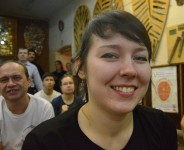 метание ножей, ,13  открытый Чемпионат и Первенство Самарской Государственной областной академии Наяновой по «Универсальному бою», упражнение спортивное метание ножа, 22  февраля 2015 г. Фото Громов Сергей 