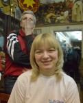метание ножей, ,13  открытый Чемпионат и Первенство Самарской Государственной областной академии Наяновой по «Универсальному бою», упражнение спортивное метание ножа, 22  февраля 2015 г. Фото Громов Сергей 