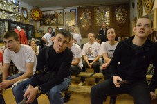метание ножей, ,13  открытый Чемпионат и Первенство Самарской Государственной областной академии Наяновой по «Универсальному бою», упражнение спортивное метание ножа, 22  февраля 2015 г. Фото Громов Сергей 
