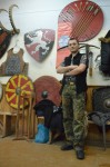метание ножей, ,13  открытый Чемпионат и Первенство Самарской Государственной областной академии Наяновой по «Универсальному бою», упражнение спортивное метание ножа, 22  февраля 2015 г. Фото Громов Сергей 