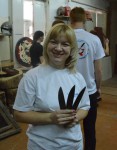 метание ножей, ,13  открытый Чемпионат и Первенство Самарской Государственной областной академии Наяновой по «Универсальному бою», упражнение спортивное метание ножа, 22  февраля 2015 г. Фото Громов Сергей 