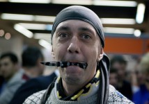 метание ножей, ,Фотографии турнира, прошедшего 28 февраля 2015 года, в Москве на выставке 